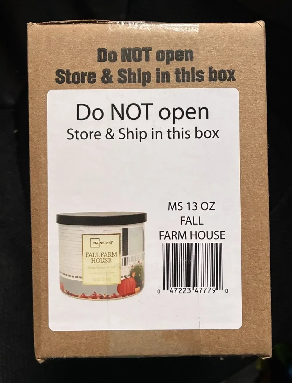 Mainstays Fall Farm House Scented Jar Candle, White/Gray Wax, 13 oz